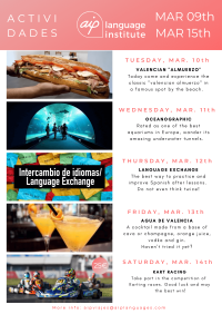 Semana 11:09 – 15 de marzo