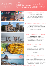 Semana 31:27 de julio – 02 de agosto